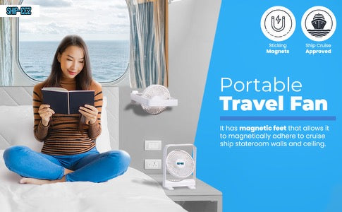 The Original Cruise Fan, Magnetic Cruise Ship Approved Travel Fan - Ship-eez