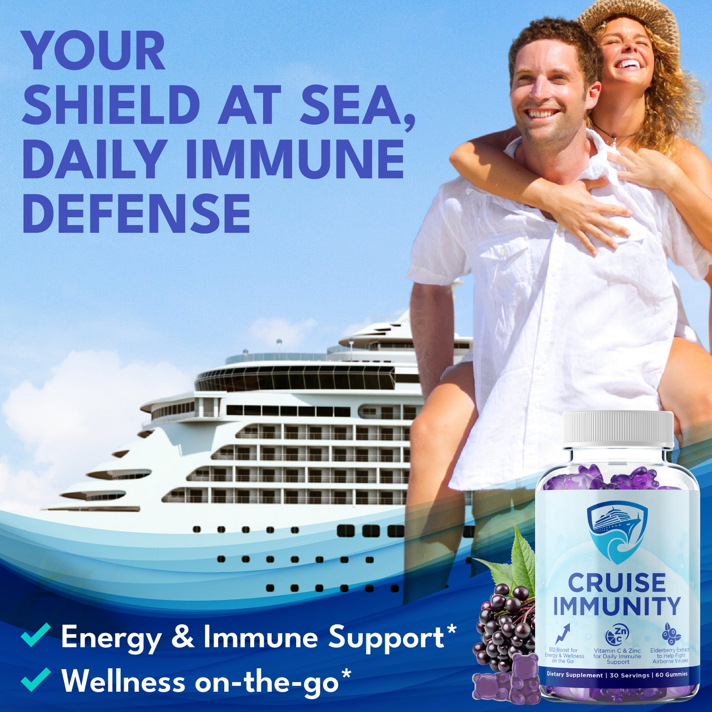 Cruise Immunity Gummy's for Cruisers - Ship-eez